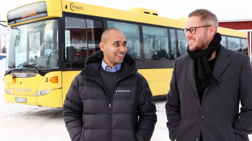Delägare. Johan Åströms vid  Alviks trafik och Niklas Hedkvist vid Nordbergs buss äger tillsammans Citybuss i Piteå och nu väntar ny upphandling.