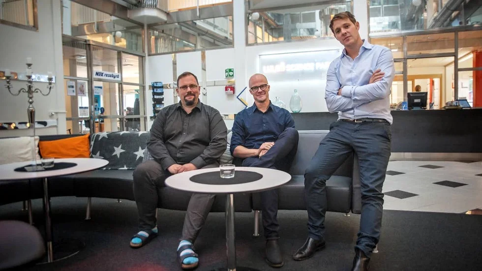 Startup-bolaget. Future Ordering fortsätter att växa i Luleå. Anders Lövgren, Fredrik Johnsson och Andreas Stormvinge.