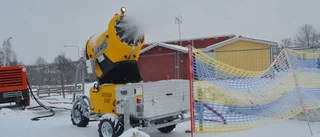Stor glädje över snökanonen