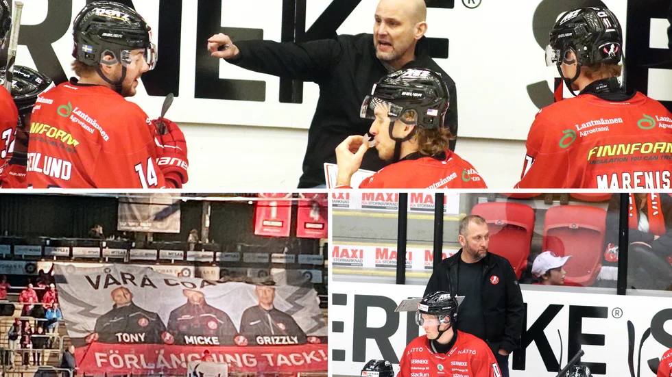 Tony Zabel, Mikael Johansson och Fredrik "Grizzly" Eriksson hyllades av fansen före matchen mot BIK Karlskoga. 