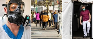 BILDEXTRA: Provtagningsköer, plexiglas, visir, tomma bussar – här är UNT:s bästa bilder från pandemin