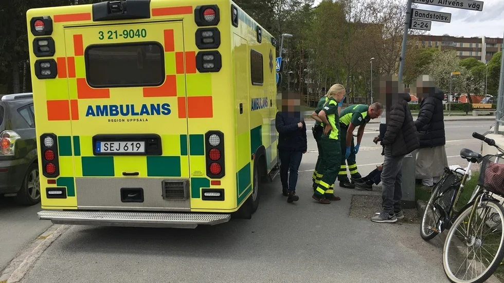 Två ambulanser kom till platsen efter olyckan.