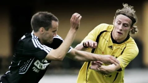 Filip Nekmouche var en av fyra Hebyspelare som skadade sig i 0-0-matchen mot Sandviken.