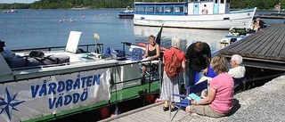 Vårdbåt med vaccin besökte Grisslehamn