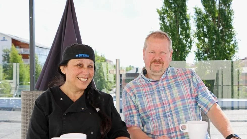 Först ut. Marie Strandkvist och Stefan Hagberg var först med appen i Norrbotten.
