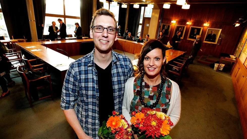 Hjältar i klassrummet. Peter Frisell och Maria Reutfors Åhman fick ta emot kommunens pedagogiska priser för sina insatser i skolan.