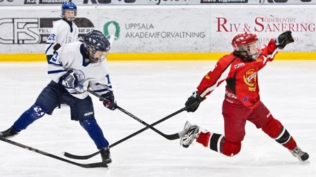 UNT-cup i hockey
Almtuna i rött mot Iron i vitt