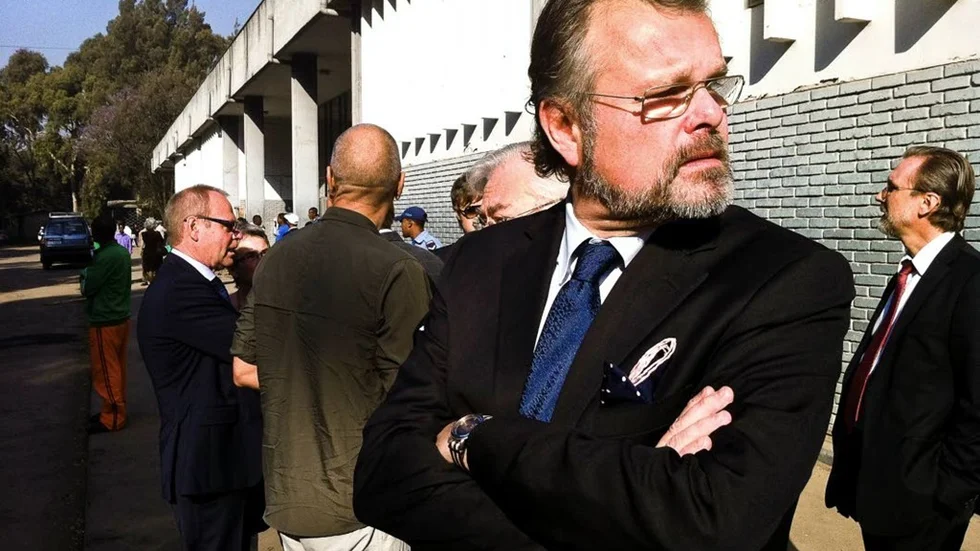 Jens Odlander, dåvarande ambassadör i Etiopien, i Addis Abeba innan rättegången mot de två terrormisstänkta svenska journalisterna Martin Schibbye och Johan Persson.