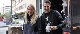 Filminspelning mitt i city