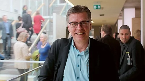 Kjell-Åke Hansson, vd för Näs, ser att det blev samma procedur när Alma-pristagaren tillkännagavs på Kungliga Biblioteket.