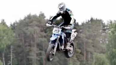 SM Super moto, på Lundafältet, Ken Svanberg från Östhammars MK blev totaltrea i Elitklassen.