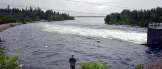 Vattnet forsar i Arjeplogsströmmarna
