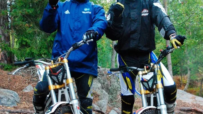 Uppåt. Pekar utvecklingen för Finspångsförarna Martin Lagergren och Marcus Igelström.