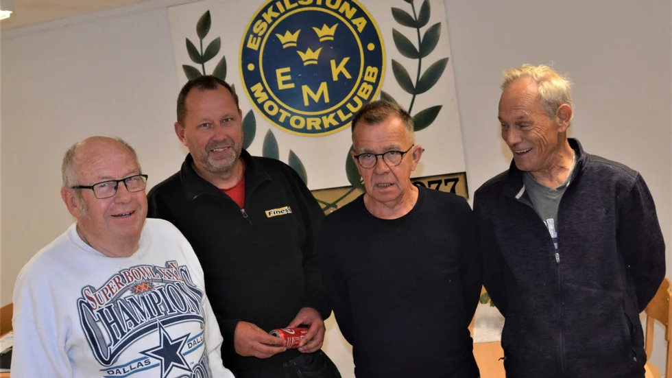Tävlingsledare Kjell Eriksson, Banchef Anders Malmström, Biträdande tävlingsledare Björn Olsson och Serviceansvarig Kåge Olsson är några av Eskilstuna Motorklubbs många funktionärer som drar ett enormt lass för att se till att Finess EMK Kannan blir ett av Sveriges mest eftertraktade tävlingar att både delta i och besöka.