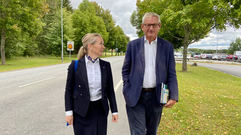 Diana Janse och Carl Bildt besökte Uppsala garnison på onsdagen.