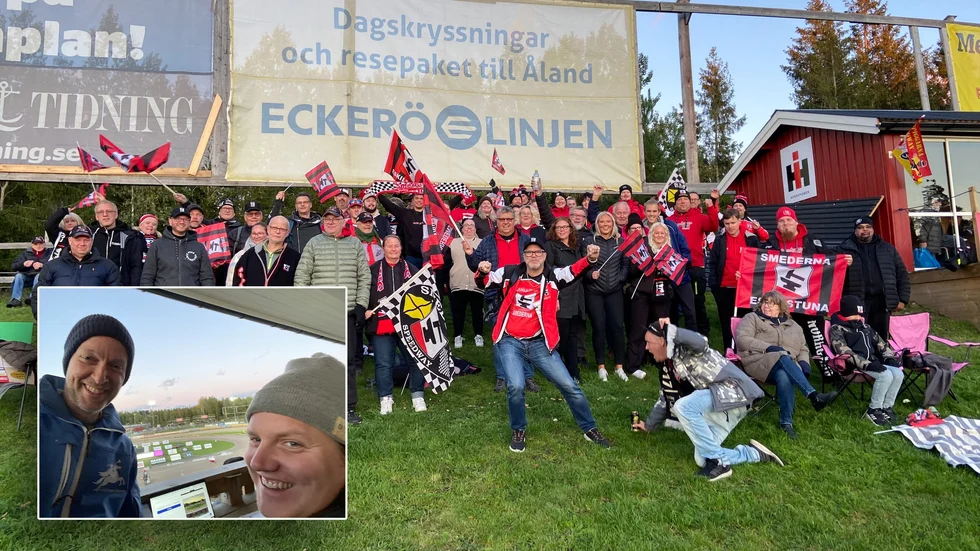 Johan Petersson och Martin Tolén var på plats i Hallstavik för Eskilstuna-Kurirens räkning. Många smedfans var också på plats.