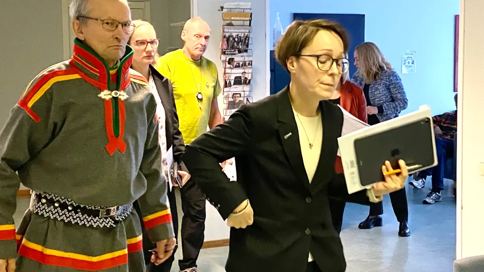 Lars Jon Allas och advokaten Inger Ann Omma.