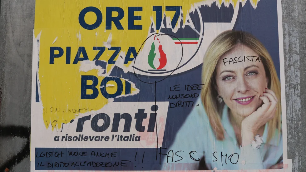 Valet i Italien och den blivande premiärministern Giorgia Meloni.