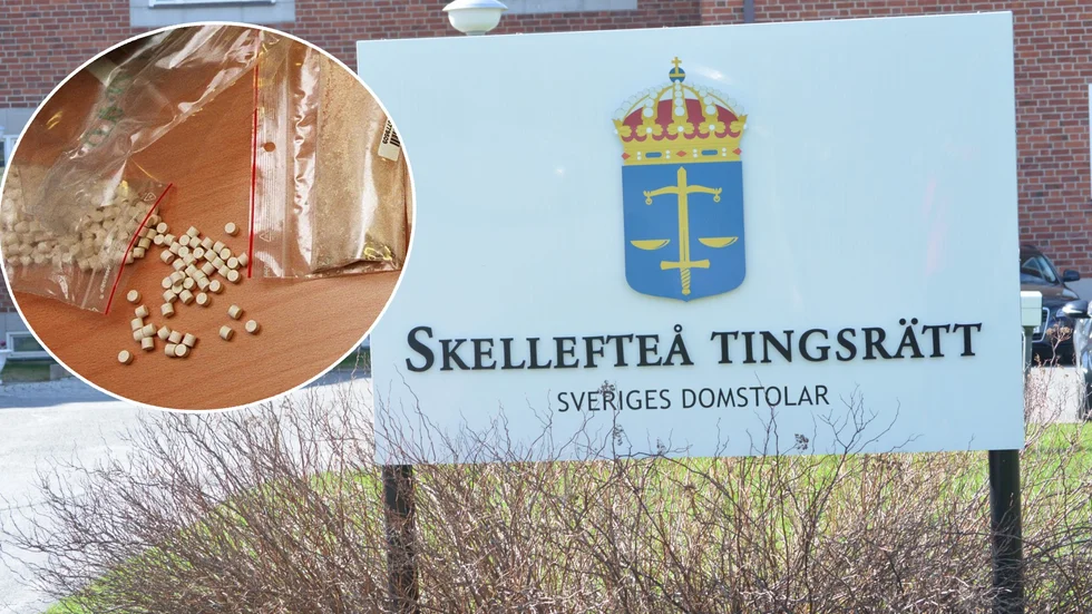 Mannen hade en större mängd narkotika- och dopingmedel på sig vid polisens ingripande.