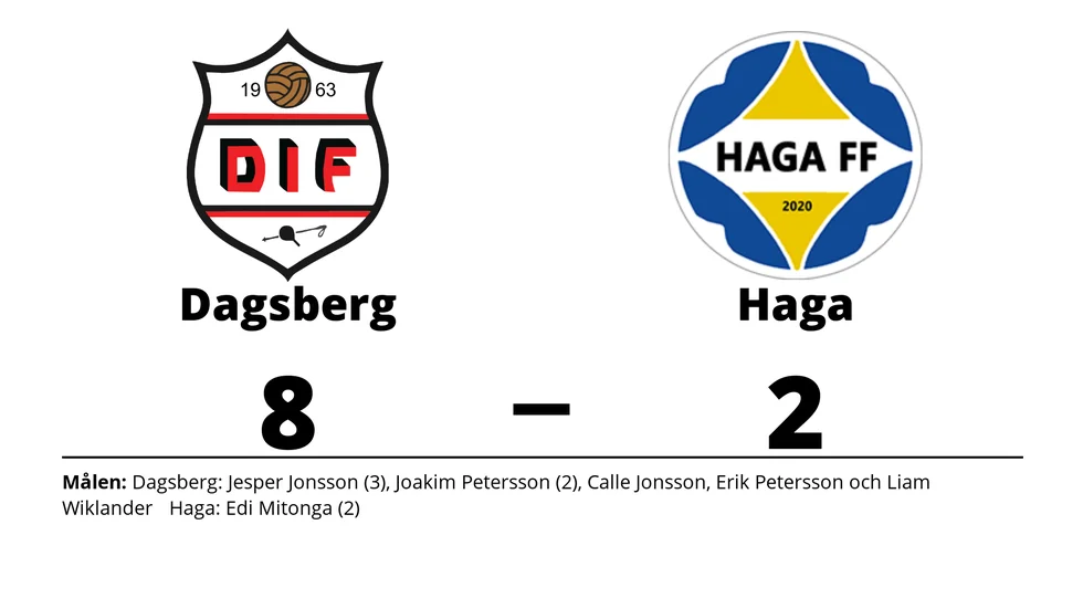 Dagsbergs IF vann mot Haga FF