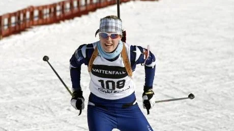 Ingela Andersson var sjuk och tvekade länge att starta men gjorde det och tog brons i D19.