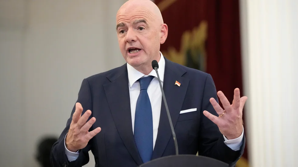 Fifa-ordföranden Gianni Infantino får hård kritik från Amnesty International. Arkivbild.