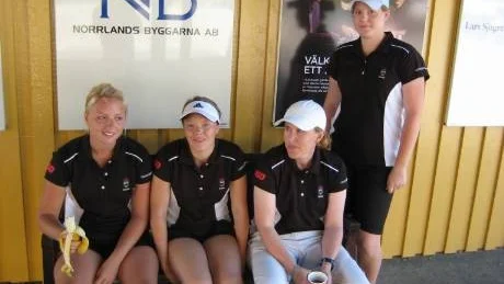 Bodens lag. Från vänster Emelie Andersson, Sofia Öhman, Susann Norberg och Malin Holmbom som spelade det avslutande särspelet.