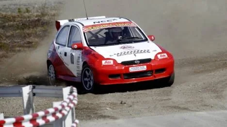 Jonas Ökvist blev tvåa i B-finalen när SM i rallycross inleddes i Höljes. (arkivbild)