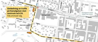 Beskedet: Kanalgatan blir enkelriktad – i en hel vecka • Karta: Så leds trafiken om