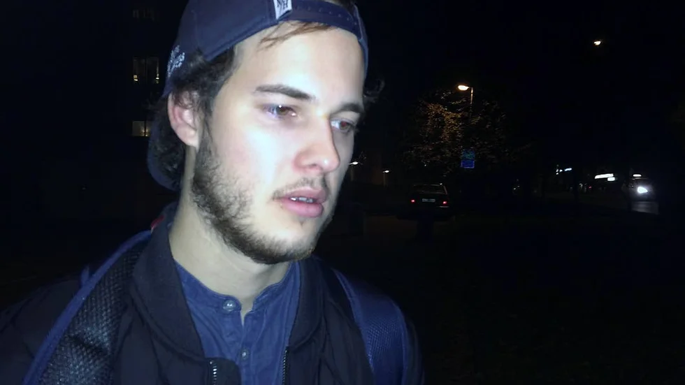 Kalixsupportern. Viktor Brännmark fick sin kväll förstörd i Trollhättan.