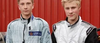 Max och Linus på pallen