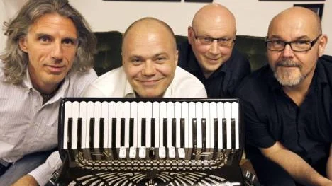 Francis Goossens, Mats Lundberg, Ivar Johansson och Kenneth Lundman ordnar en fransk helafton i Acusticums restaurang på tisdag kväll.