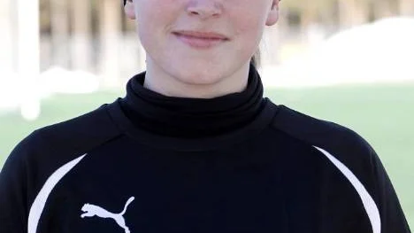 Jill Viklund, Blåsmark/Svensbyn, gjorde ett snyggt mål i division 2-premiären borta mot Mariehem.