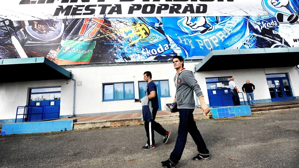 DUO. Karl Fabricius och Emil Lundberg har spelat med Jonathan Sigalet i Lev Poprad 2011/2012.