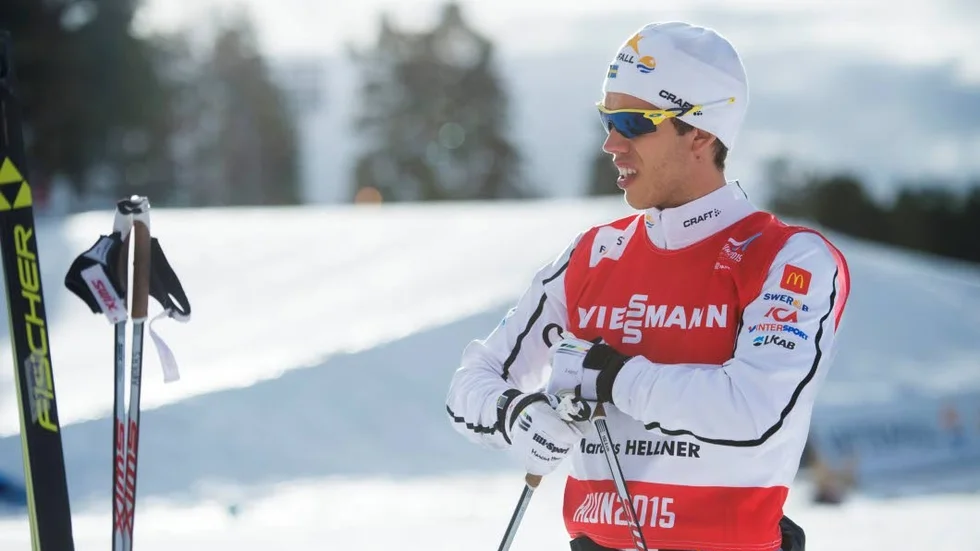 Redo. Marcus Hellner har haft en motig säsong. Men senaste helgens tredjeplats i Östersund har gjort att han tillhör guldfavoriterna.