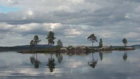 Lungt vatten i Pite älv.