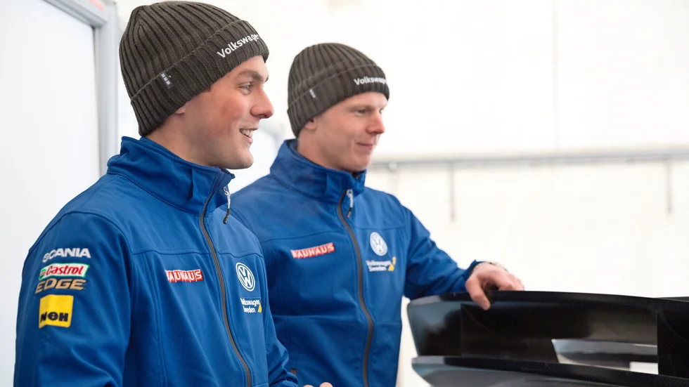 VM–teamet. Anton Marklund är tillbaka i ett nygammalt team. Han kommer att köra ihop med Johan Kristoffersson som blev trea i VM i fjol. Foto: Simon Hamelius.