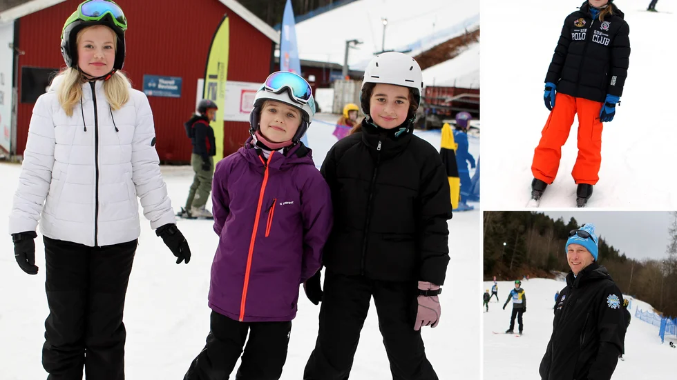 Alla på snö. På bilden: Thea Axelsson, Alba Klarholm, Nathalie Bezo, Hilmer Werkander och Jonas Viklund. 