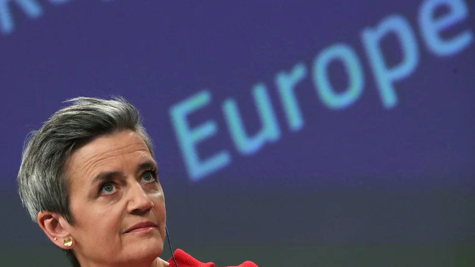 EU:s digitaliseringskommissionär Margrethe Vestager hoppas på snabba beslut om nya nätregler. Arkivfoto.