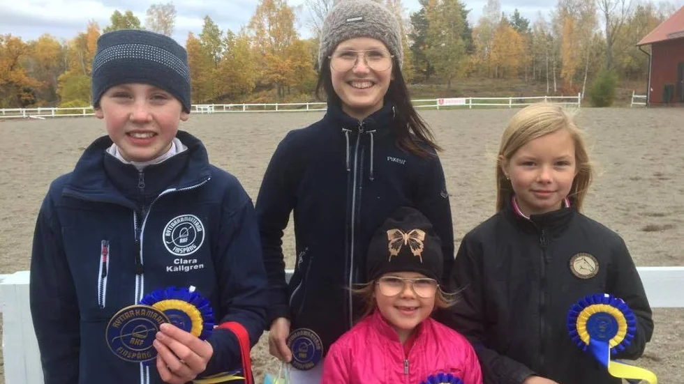 Årets klubbmästare. Från vänster: Clara Källgren, Karin Sundberg, Nova Fröbom och Emilia Sjödell.