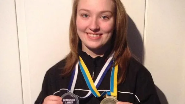 Medaljtös. Sandra Ahlard tog två medaljer i Göteborg. Foto: Privat.