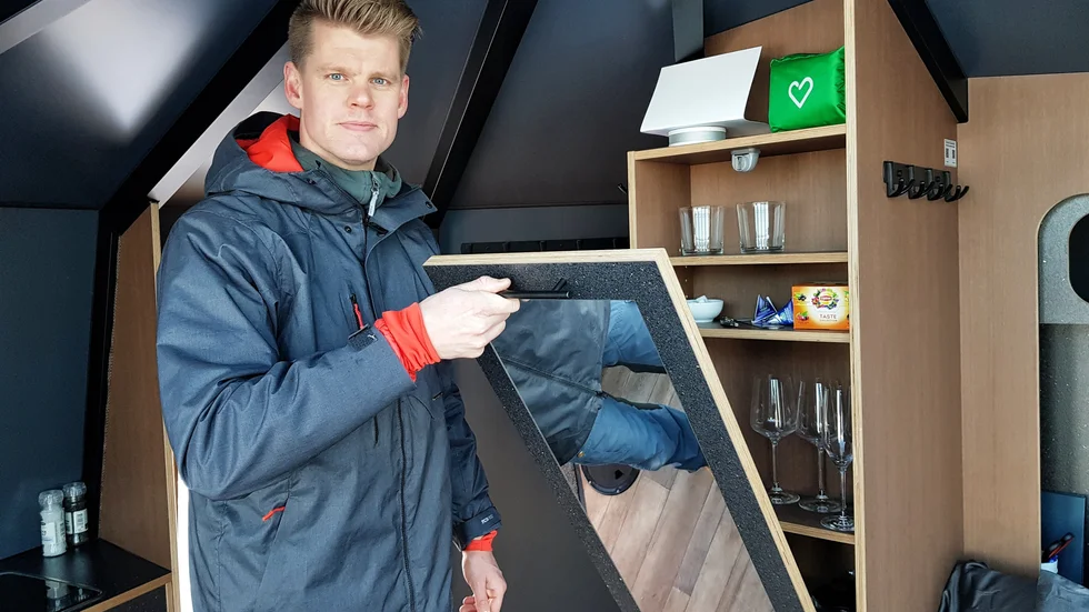 "Vi letar efter en ganska stor tomt så att vi kan sprida ut oss. Flera stugor på ett område men att de ligger avskilda från varandra", säger Joakim Frederiksen, grundare av Northern Lodges. Nu efterlyser han en tomt att köpa eller arrendera för att utveckla sin turistverksamhet. (Arkivbild)