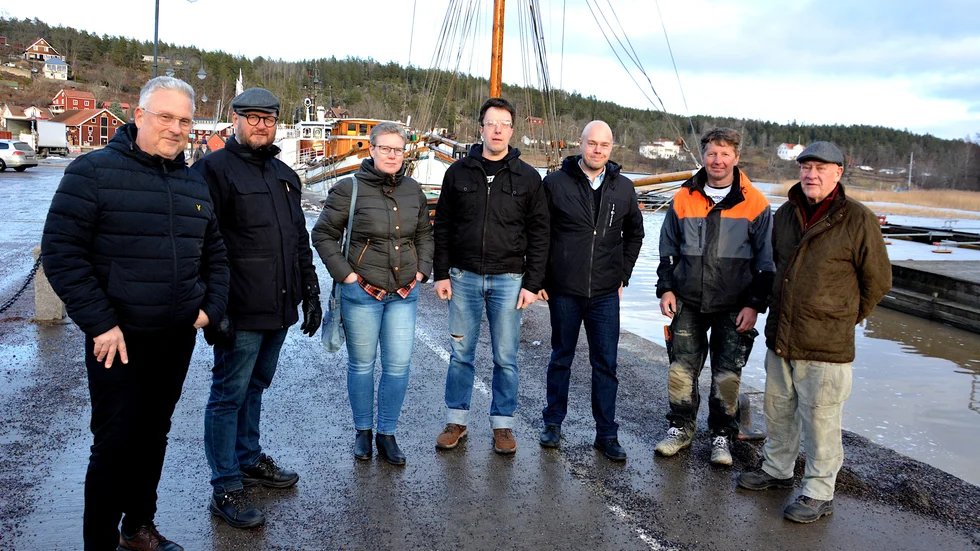 Här är gänget bakom Klassikerfestivalen. Projektledaren Pether Skoglund, till vänster, tillsammans med representanter från deltagande föreningar: Lars Beckman, Jenny Hagman, Johan Karlsson, Fredrik Fredriksson, Hasse Tingvall och Paul Johansson.