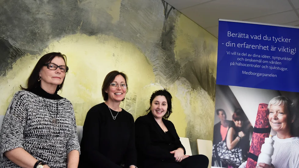 Eva Bergstedt, Alexandra Andersson och Annica Simonsson är tre av de sex västerbottningar som valts ut till medborgarpanelen. Foto: Thea Holmqvist