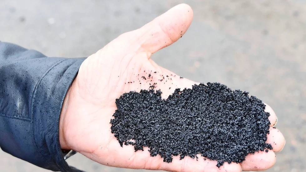 Järnsand. Får användas vid ännu ett bygge i industriområde. Foto: Yvonne Rönngren.