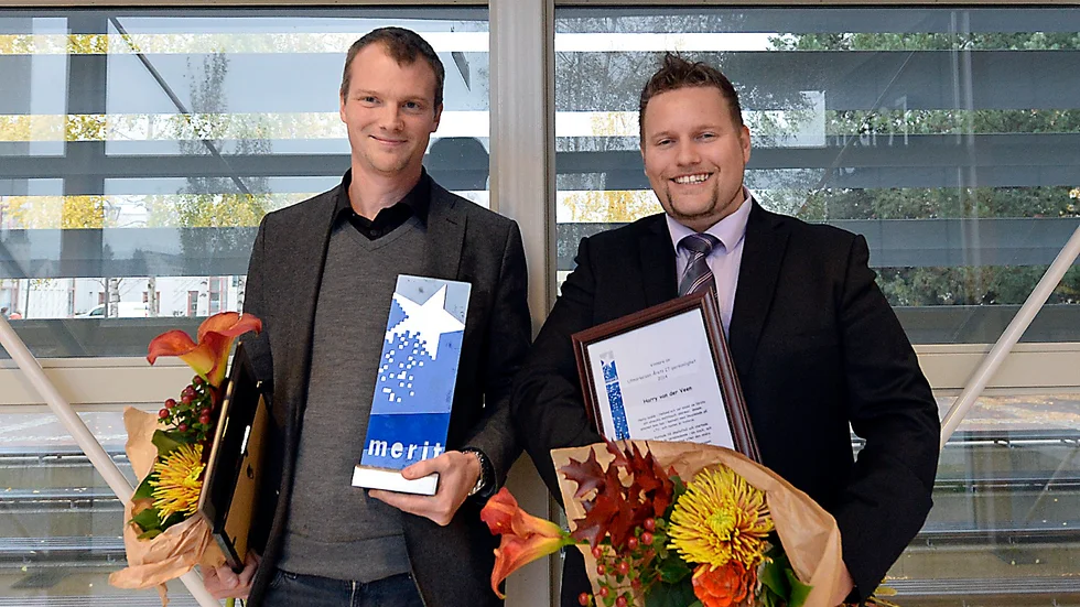 Vinnare. Fredrik Pantze och Harry van der Veen fick ta emot pris.