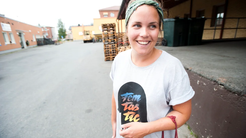 Taggad. Julia Ivansson, från Ursviken, kommer att stå på scenen innan Melissa Horns konsert ikväll.