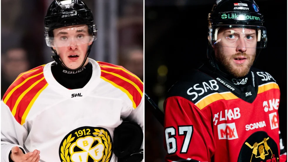 Noel Gunler fick en smäll mot ansiktet och läxades sedan upp av Linus Omark för att han sätter sig i den situationen. 