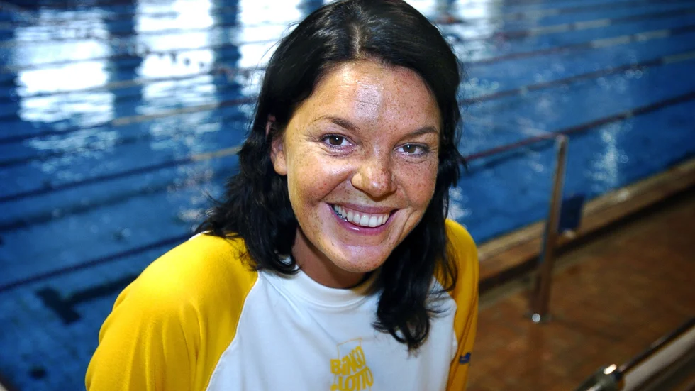 Martina Aronsson under EM i simning 2004. Nu är hon förbundskapten för det svenska landslaget i simning. Arkivbild.