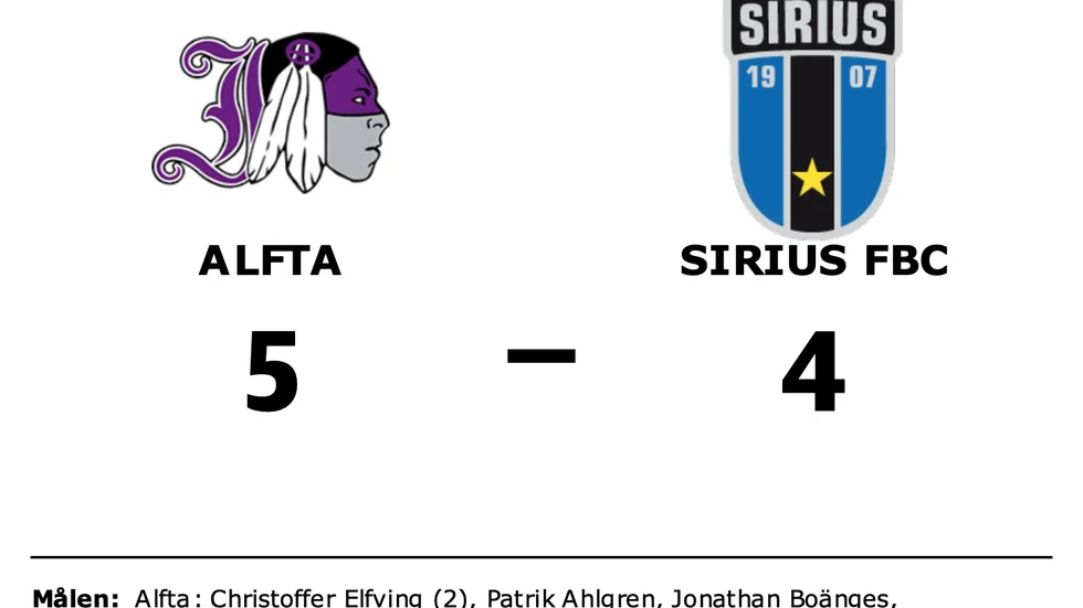 Alfta IBK vann mot IK Sirius FBC
